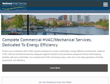 Tablet Screenshot of nationalhvacservice.com